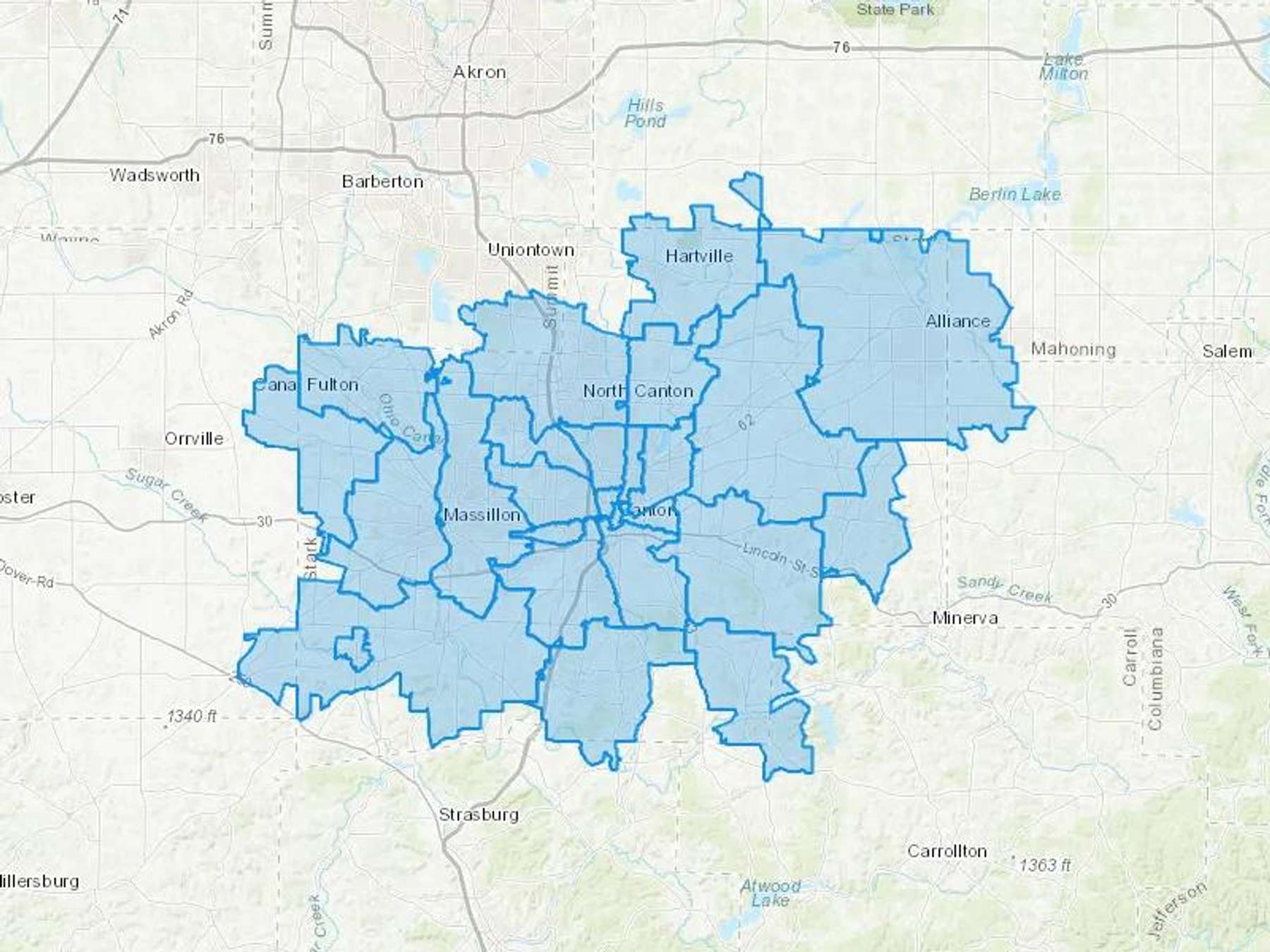 MCINTOSH OIL CO Cash Heating Oil Delivery Map Map With The MCINTOSH OIL CO Heating Oil Delivery Area Shaded In Blue