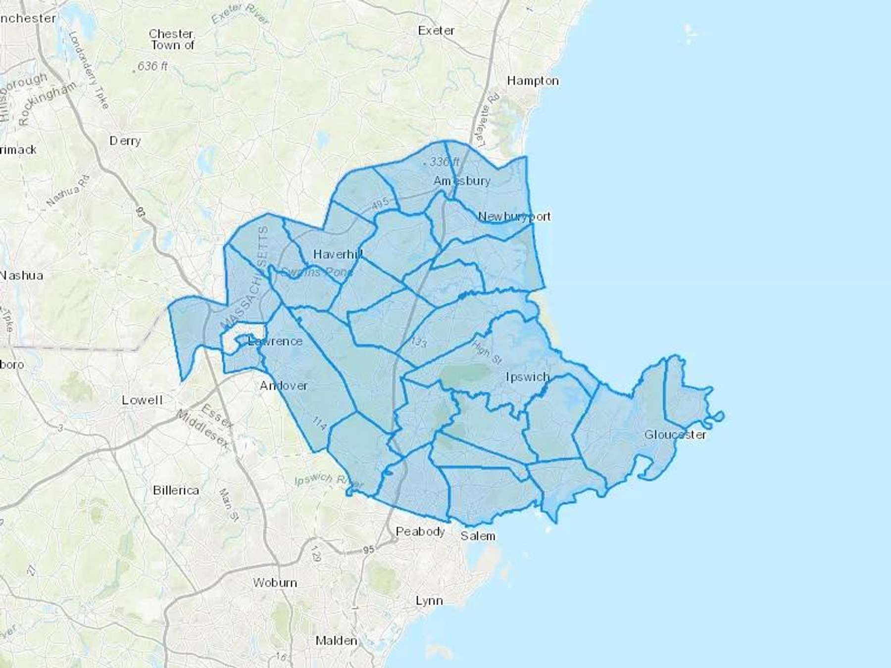 Leightons Heating & Cooling Inc Cash Heating Oil Delivery Map Map With The Leightons Heating & Cooling Inc Heating Oil Delivery Area Shaded In Blue
