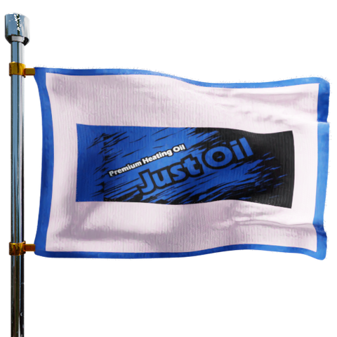 JUST OIL LLC Heating Oil Prices Flag Photo of JUST OIL LLC flag denoting best heating oil prices the company offers