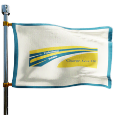 ChargeLessOil Co Heating Oil Prices Flag Photo of ChargeLessOil Co flag denoting best heating oil prices the company offers