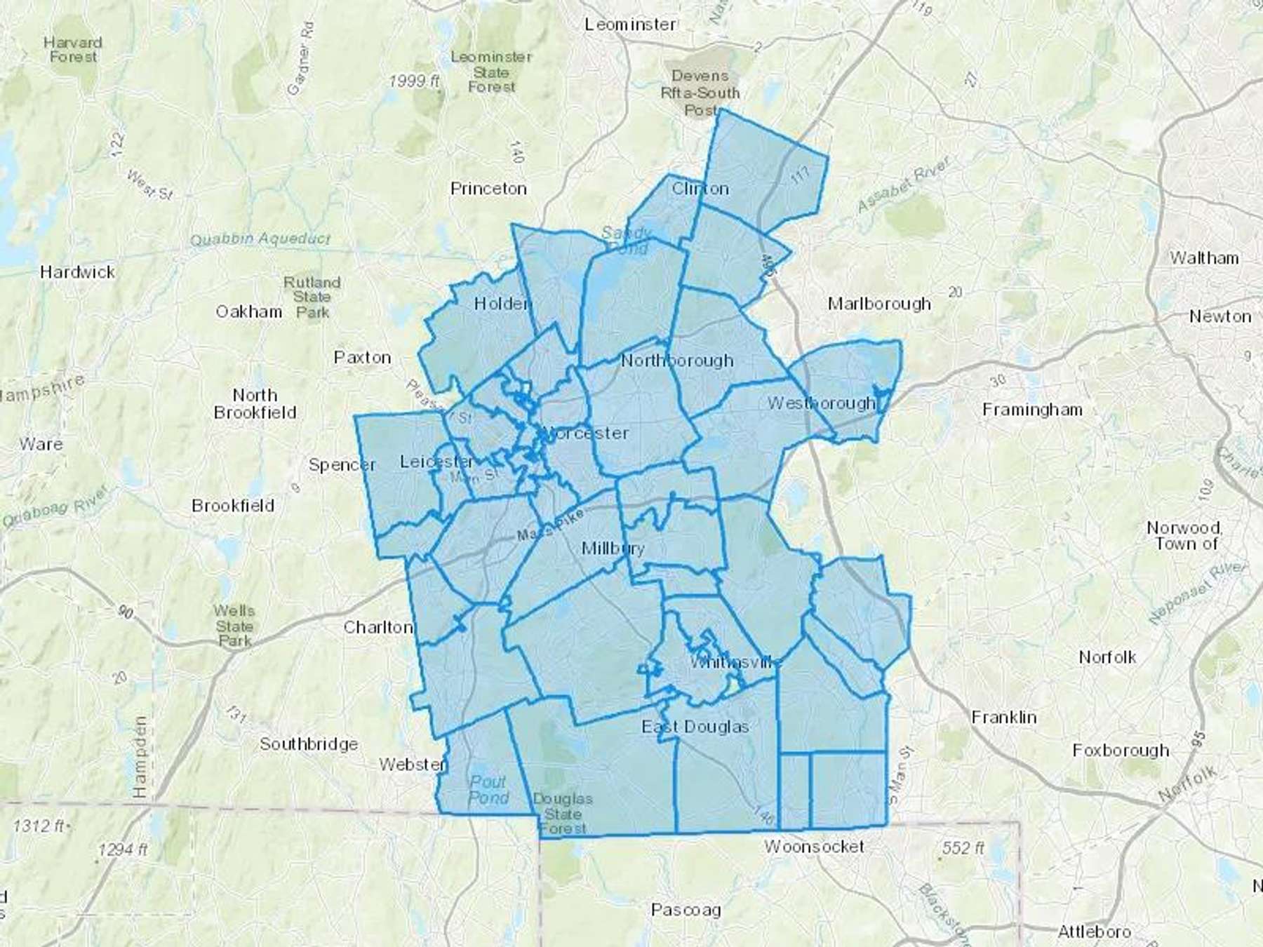 Nala Industries Inc Cash Heating Oil Delivery Map Map With The Nala Industries Inc Heating Oil Delivery Area Shaded In Blue
