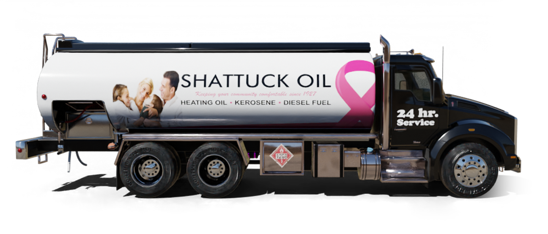 Pioneer Valley Heating Oil and Propane Truck parked at riverside Pioneer Valley Heating Oil and Propane Truck parked at riverside