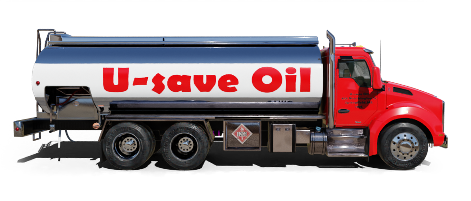 Petro Inc Heating Oil Truck Petro Inc residential home heating oil truck in front of the LIRR station in Lindenhurst, Long Island, New York delivering fuel oil.