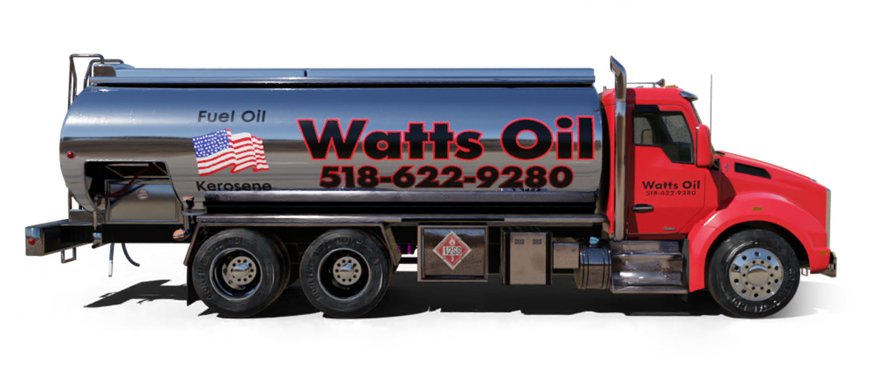 Freedom Burner Service Heating Oil Truck Freedom Burner Service residential home heating oil truck in a parking lot in Mount Sinai, Long Island, New York delivering fuel oil.