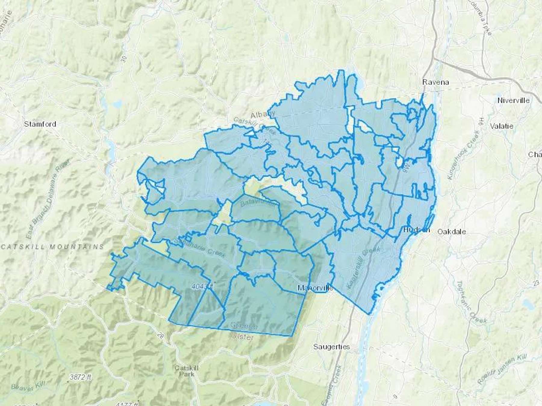 Watts Oil LLC Cash Heating Oil Delivery Map Map With The Watts Oil LLC Heating Oil Delivery Area Shaded In Blue