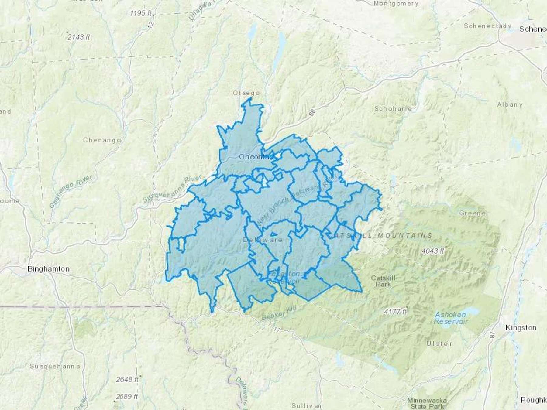 C E Kiff Incorporated Cash Heating Oil Delivery Map Map With The C E Kiff Incorporated Heating Oil Delivery Area Shaded In Blue