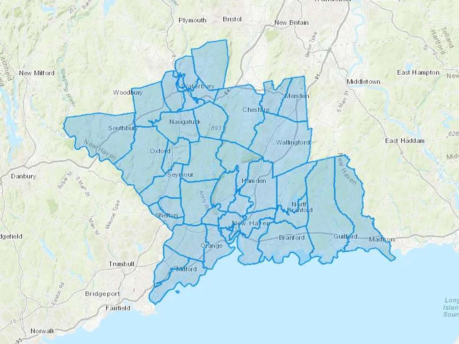 First Fuel Oil Cash Heating Oil Delivery Map Map With The First Fuel Oil Heating Oil Delivery Area Shaded In Blue