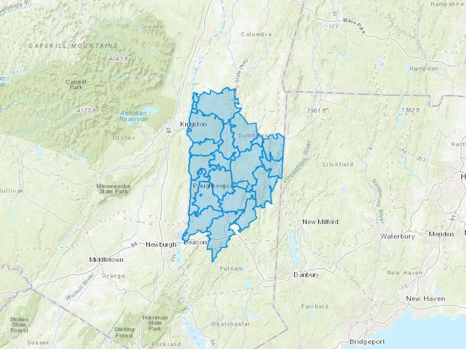 PayLess Oil Corp Cash Heating Oil Delivery Map Map With The PayLess Oil Corp Heating Oil Delivery Area Shaded In Blue