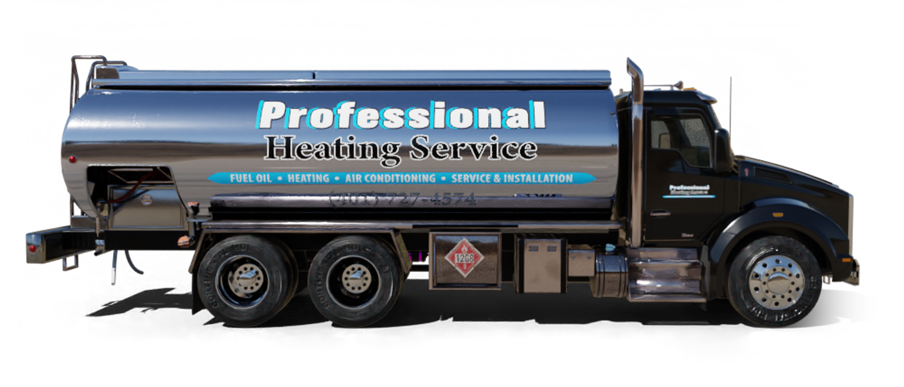 Pioneer Valley Heating Oil and Propane Truck parked at riverside Pioneer Valley Heating Oil and Propane Truck parked at riverside