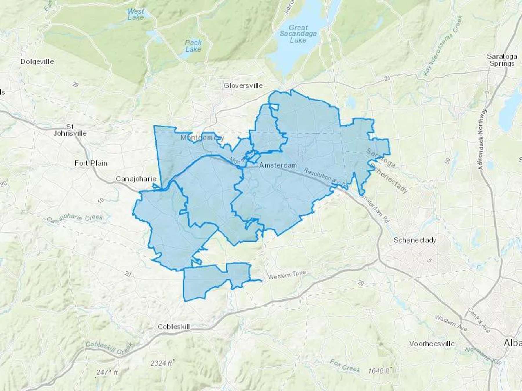 Slezak Petroleum Products Inc Cash Heating Oil Delivery Map Map With The Slezak Petroleum Products Inc Heating Oil Delivery Area Shaded In Blue