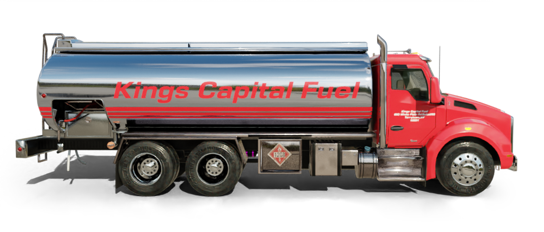 Allyn NY Heating Oil Truck Allyn NY residential home heating oil truck parked in a driveway in Bethpage, Long Island, New York delivering fuel oil.