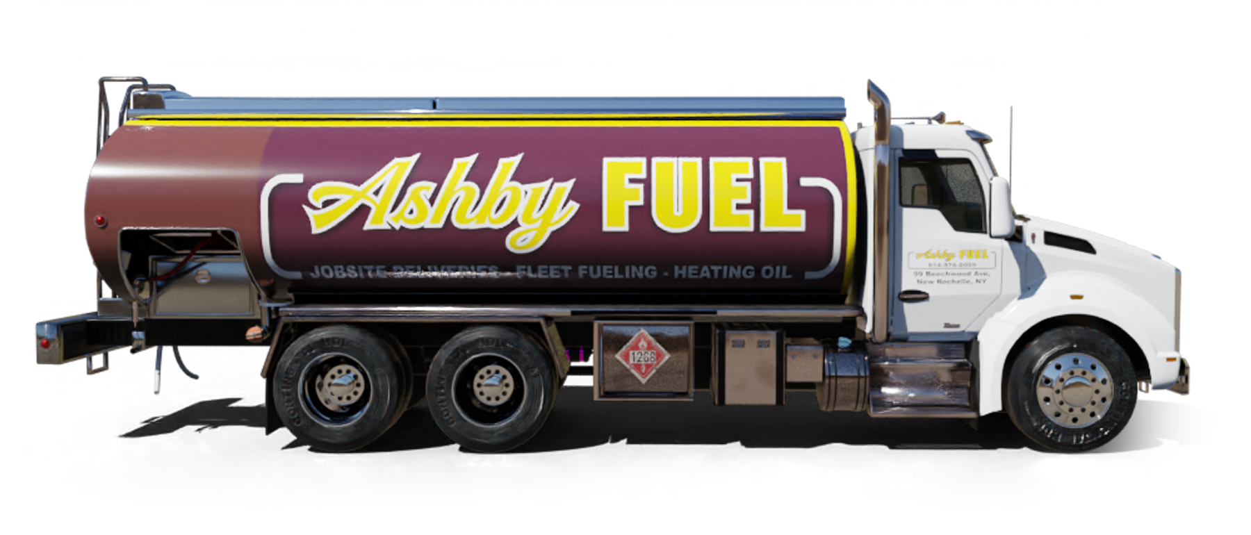 Great River Fuel Oil Heating Oil Truck Great River Fuel Oil residential home heating oil truck Saxon cove luxury community in Islip Terrace, Long Island, New York delivering fuel oil.