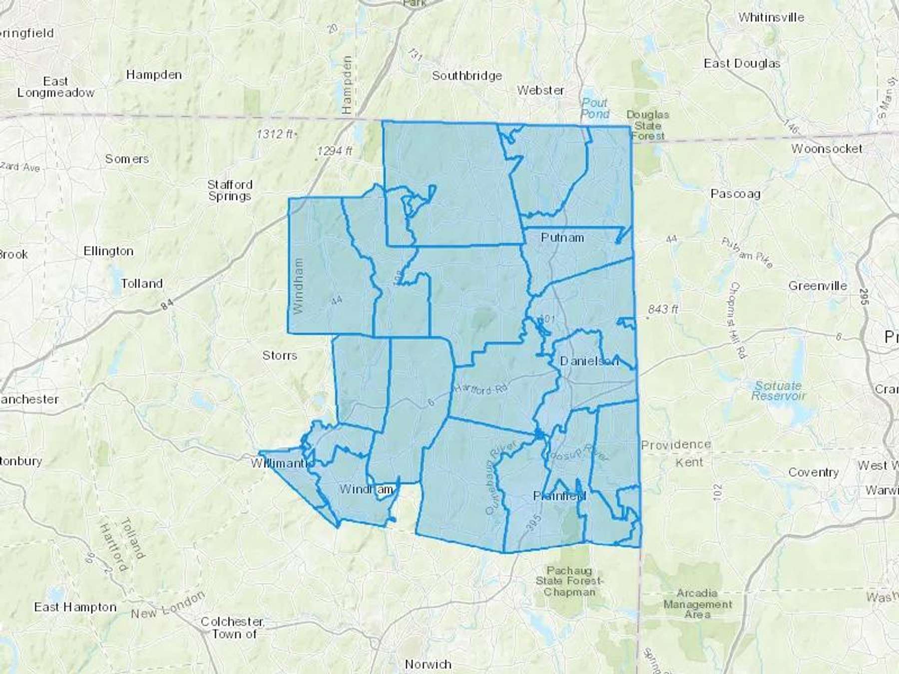 Higgins And Son Oil Service Inc Cash Heating Oil Delivery Map Map With The Higgins And Son Oil Service Inc Heating Oil Delivery Area Shaded In Blue