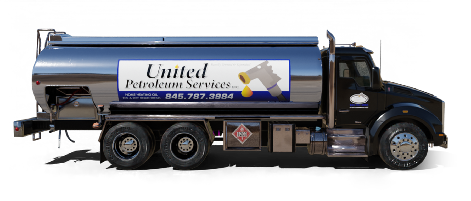 W. F. Mccoy Heating Oil Truck W. F. Mccoy residential home heating oil truck at a white seaside residence in Bridgehampton, Long Island, New York delivering fuel oil.