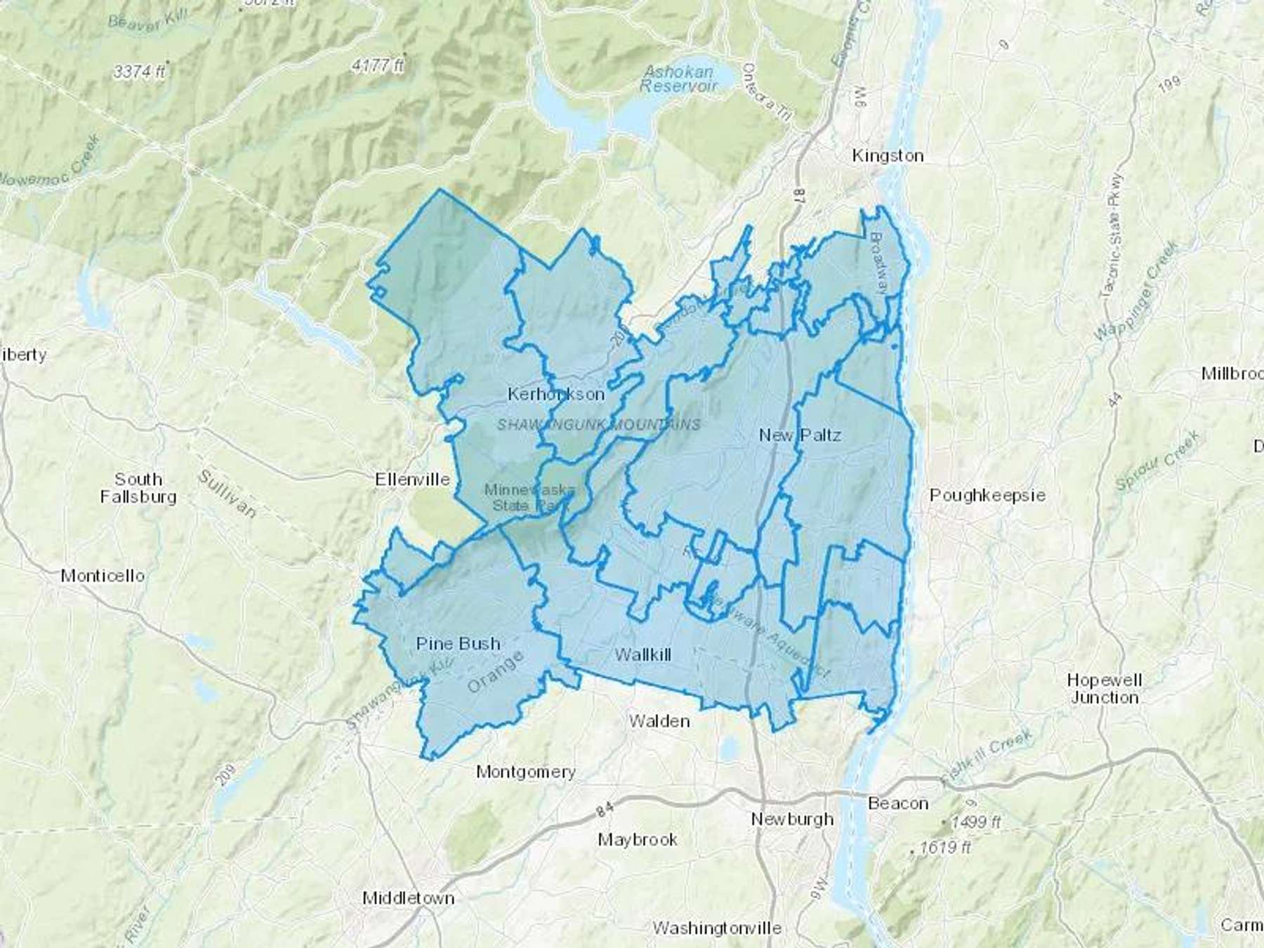 United Petroleum Services Inc Cash Heating Oil Delivery Map Map With The United Petroleum Services Inc Heating Oil Delivery Area Shaded In Blue