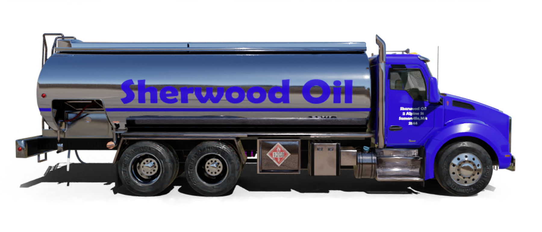 Pioneer Valley Heating Oil and Propane Truck parked at riverside Pioneer Valley Heating Oil and Propane Truck parked at riverside