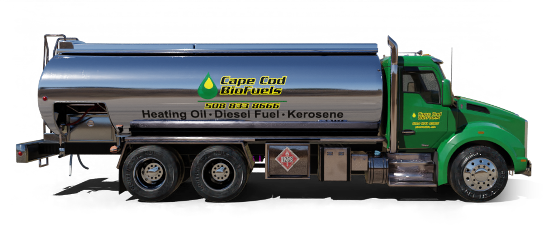 Eagle Heating Service Heating Oil Truck Eagle Heating Service residential home heating oil truck in Memorial Circle in Bethpage, Long Island, New York delivering fuel oil.