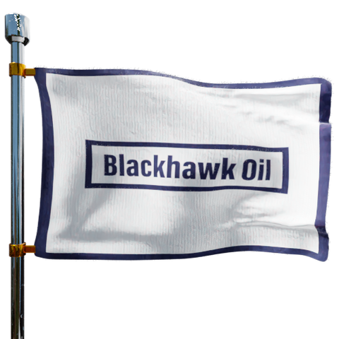 Blackhawk Oil Heating Oil Prices Flag Photo of Blackhawk Oil flag denoting best heating oil prices the company offers