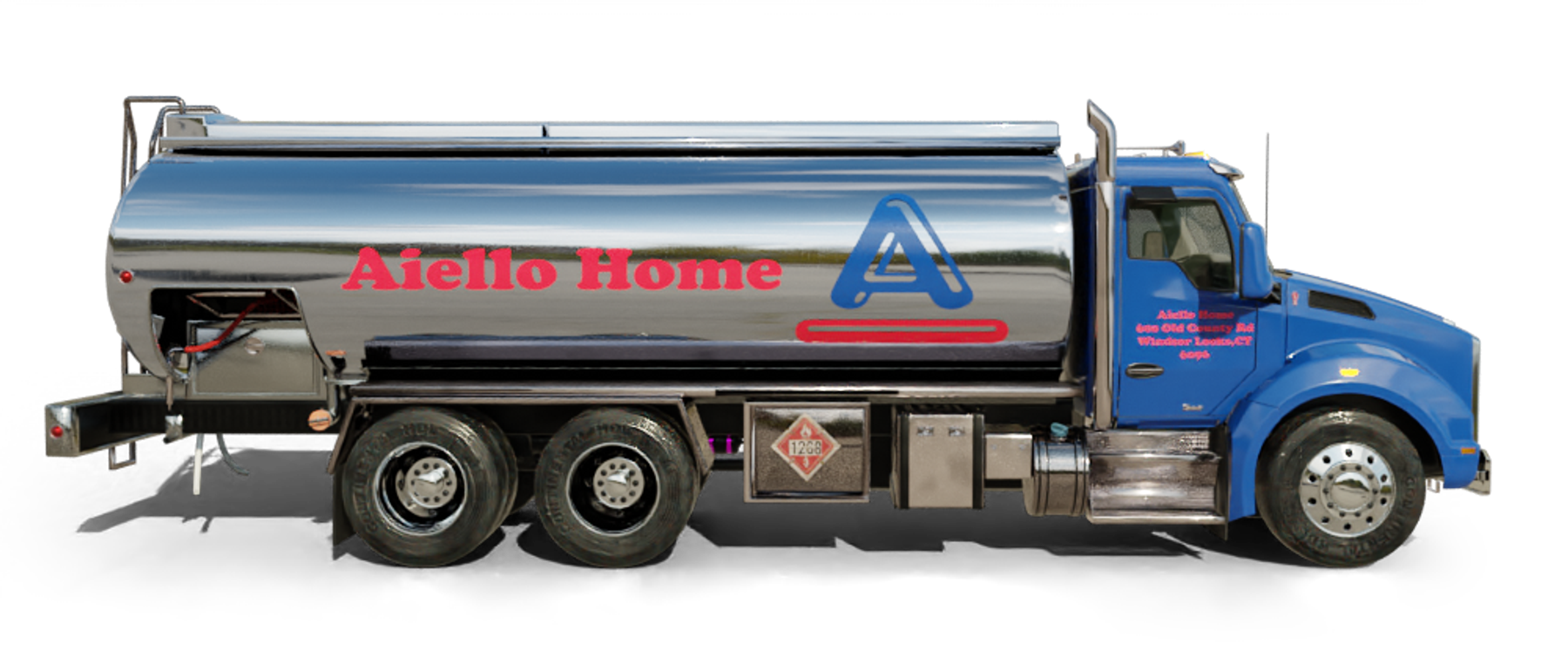 B & H Oil's Heating Oil Truck B & H Oil's Heating Oil Truck parked in front of barbar shop