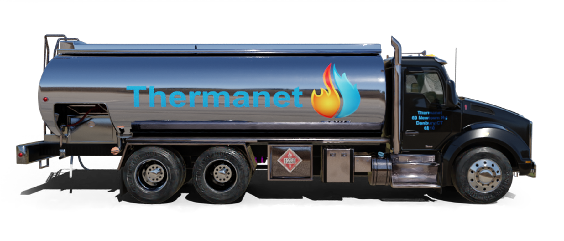 Ben Oil Heating Oil Truck Ben Oil residential home heating oil truck in a recreational area with bike racks and snow plows in Lindenhurst, Long Island, New York delivering fuel oil.