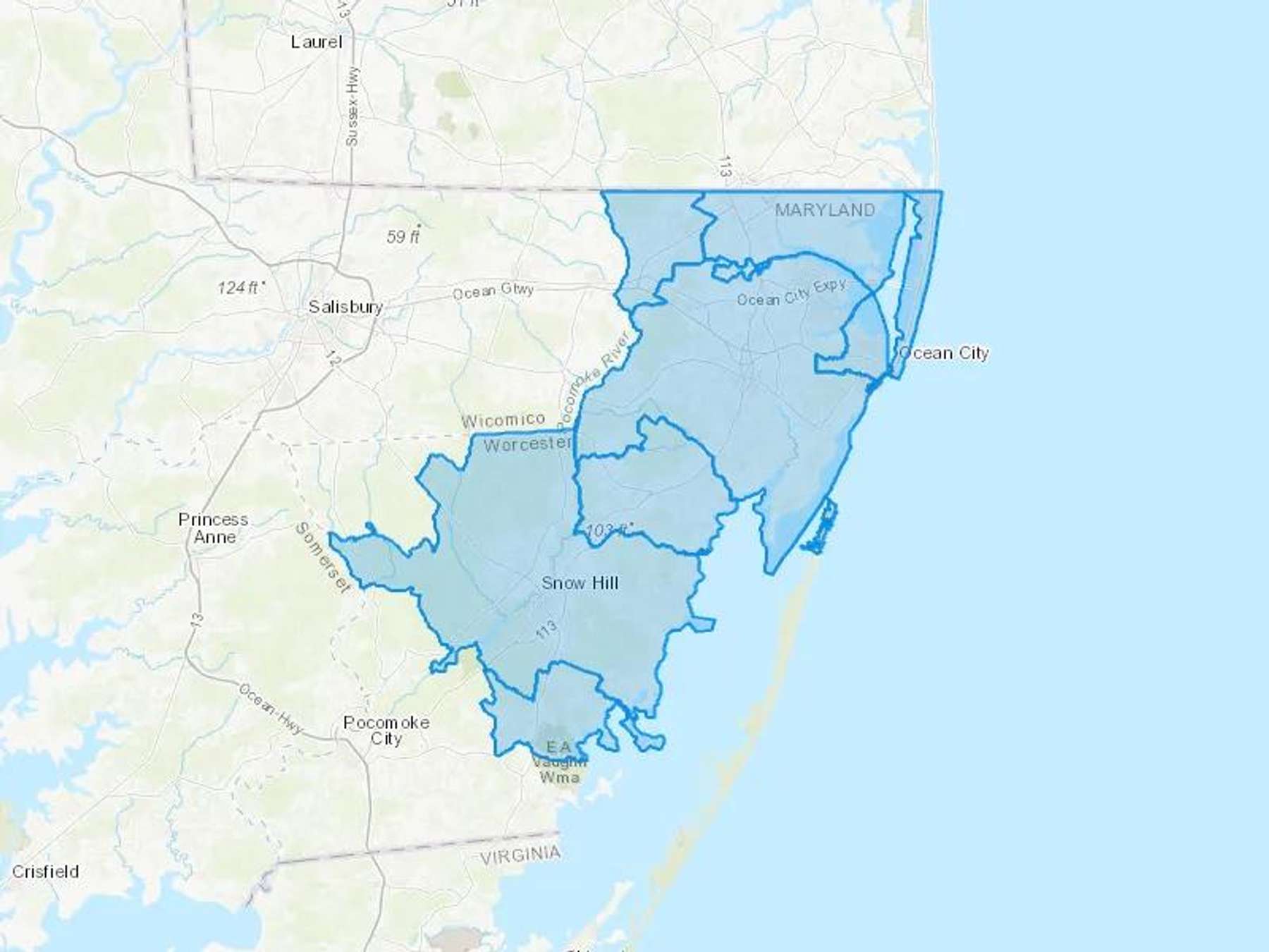 Cropper Oil Co Inc Cash Heating Oil Delivery Map Map With The Cropper Oil Co Inc Heating Oil Delivery Area Shaded In Blue