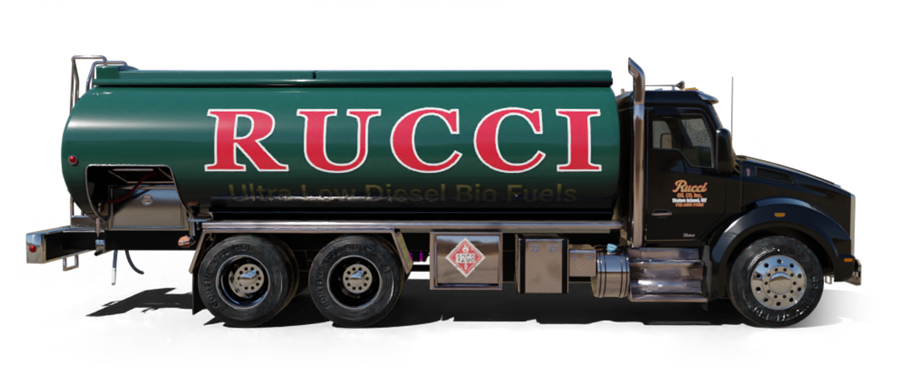 Rosales Oil Heating Oil Truck Rosales Oil residential home heating oil truck next to the fire station in Freeport, Long Island, New York delivering fuel oil.