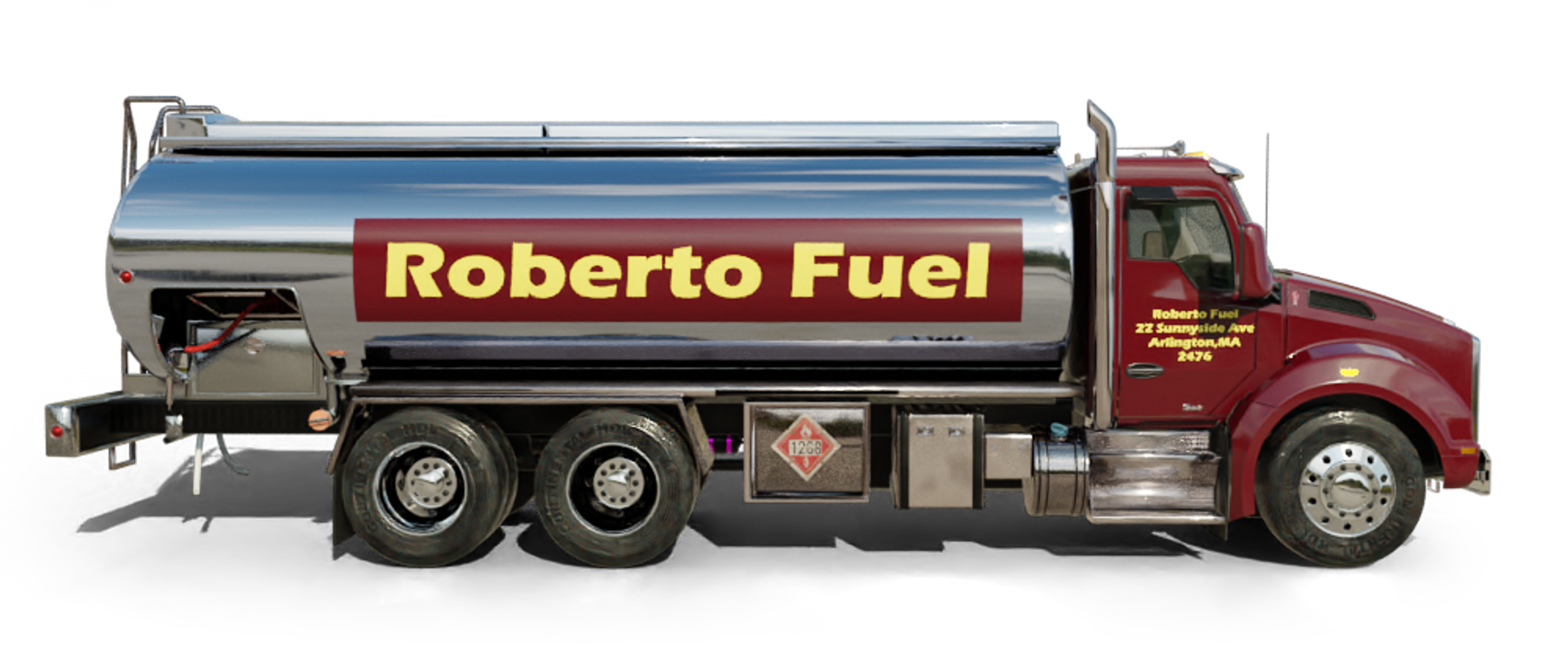 Pioneer Valley Heating Oil and Propane Truck parked at riverside Pioneer Valley Heating Oil and Propane Truck parked at riverside