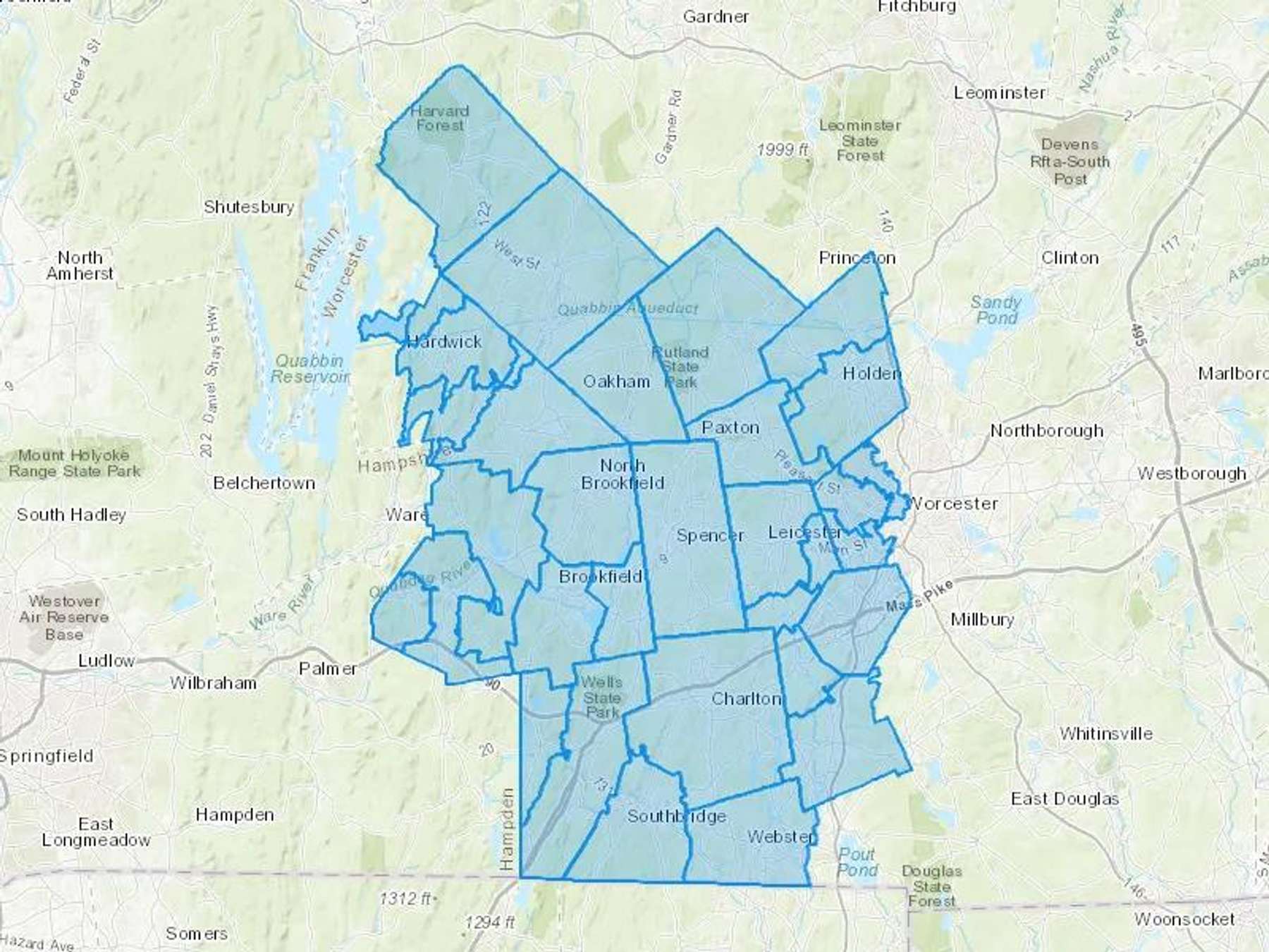 Sherman Oil Co Inc Cash Heating Oil Delivery Map Map With The Sherman Oil Co Inc Heating Oil Delivery Area Shaded In Blue