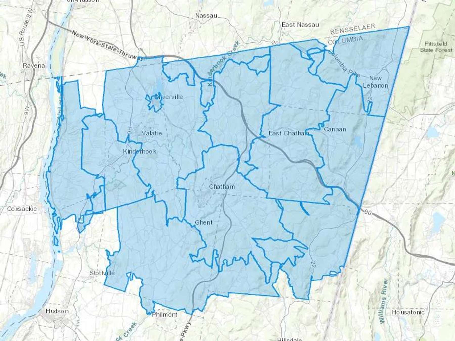 H L Fuel Company Inc Cash Heating Oil Delivery Map Map With The H L Fuel Company Inc Heating Oil Delivery Area Shaded In Blue