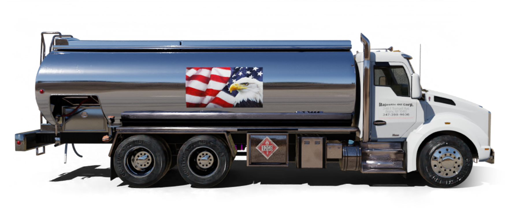 Masters Fuel Heating Oil Truck Masters Fuel residential home heating oil truck at the entrance to Green Acres Mall in Valley Stream, Long Island, New York delivering fuel oil.