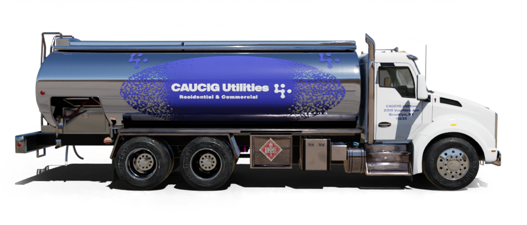 D.A.D.S. Oil Service Heating Oil Truck D.A.D.S. Oil Service residential home heating oil truck on an overcast day in Mount Sinai, Long Island, New York delivering fuel oil.