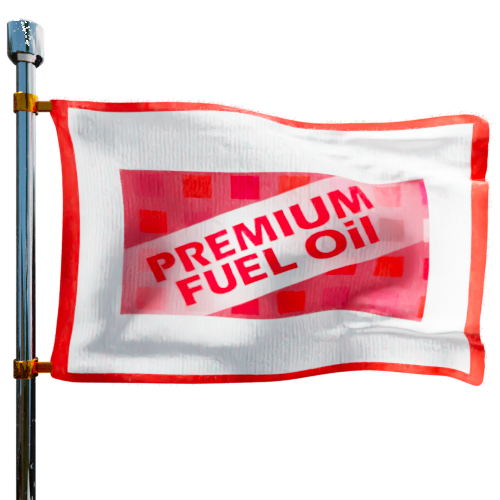 Photo of Premium Fuel Oil flag denoting best heating oil prices the company offers