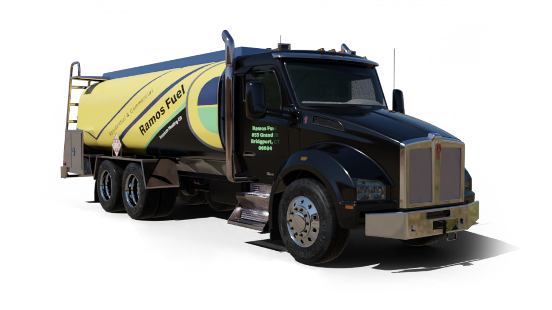 Devoe Fuel Oil Heating Oil Truck Devoe Fuel Oil residential home heating oil truck on a cloudy afternoon in Shirley, Long Island, New York delivering fuel oil.