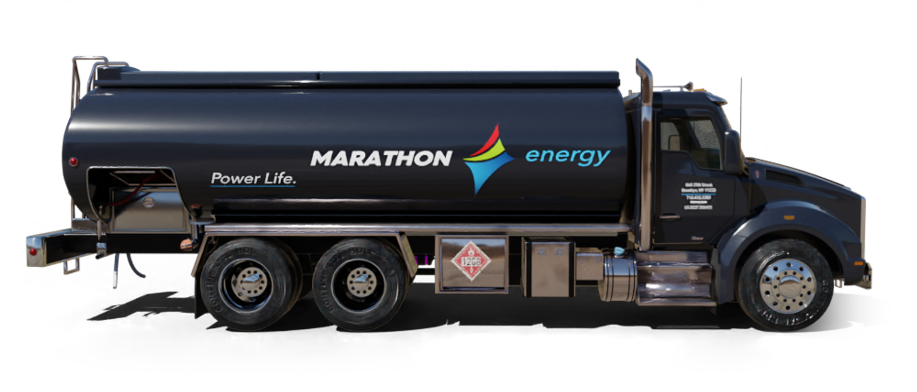 Heatly Oil truck Heatly Oil Truck in front of metro line