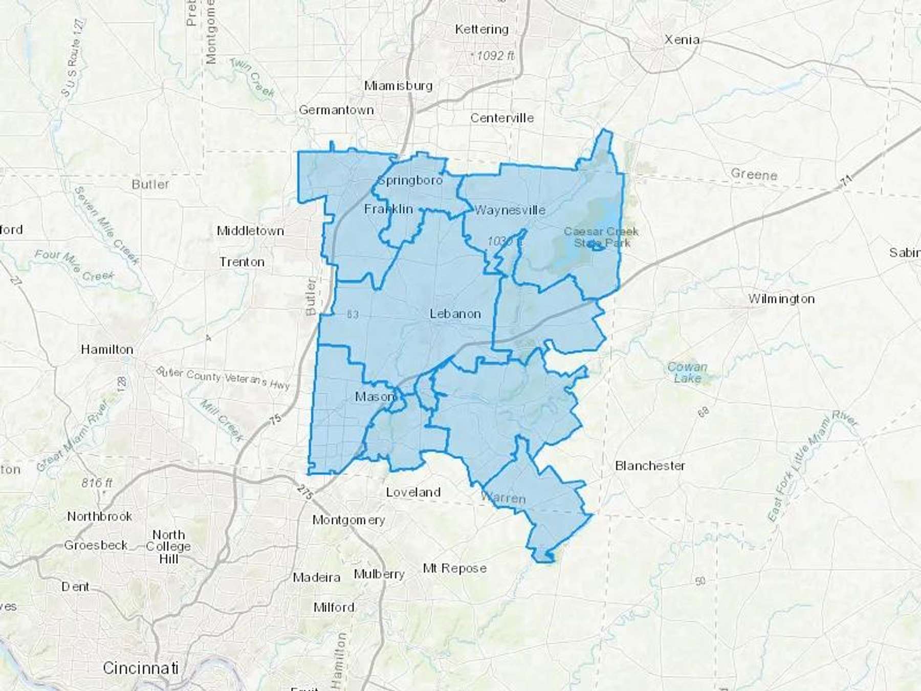 Ricks Heating & Cooling Inc Cash Heating Oil Delivery Map Map With The Ricks Heating & Cooling Inc Heating Oil Delivery Area Shaded In Blue