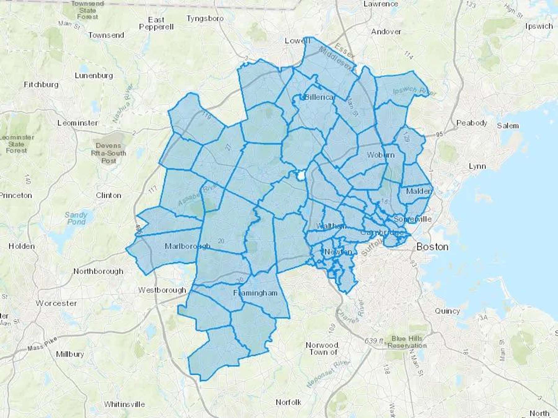 Murphy Fuel Corp Cash Heating Oil Delivery Map Map With The Murphy Fuel Corp Heating Oil Delivery Area Shaded In Blue