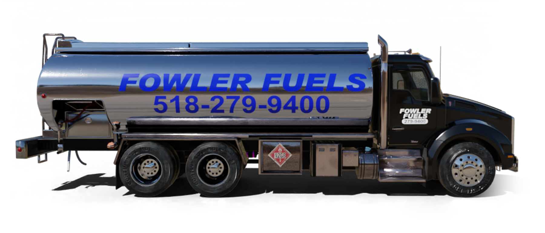 Allyn NY Heating Oil Truck Allyn NY residential home heating oil truck parked in a driveway in Bethpage, Long Island, New York delivering fuel oil.