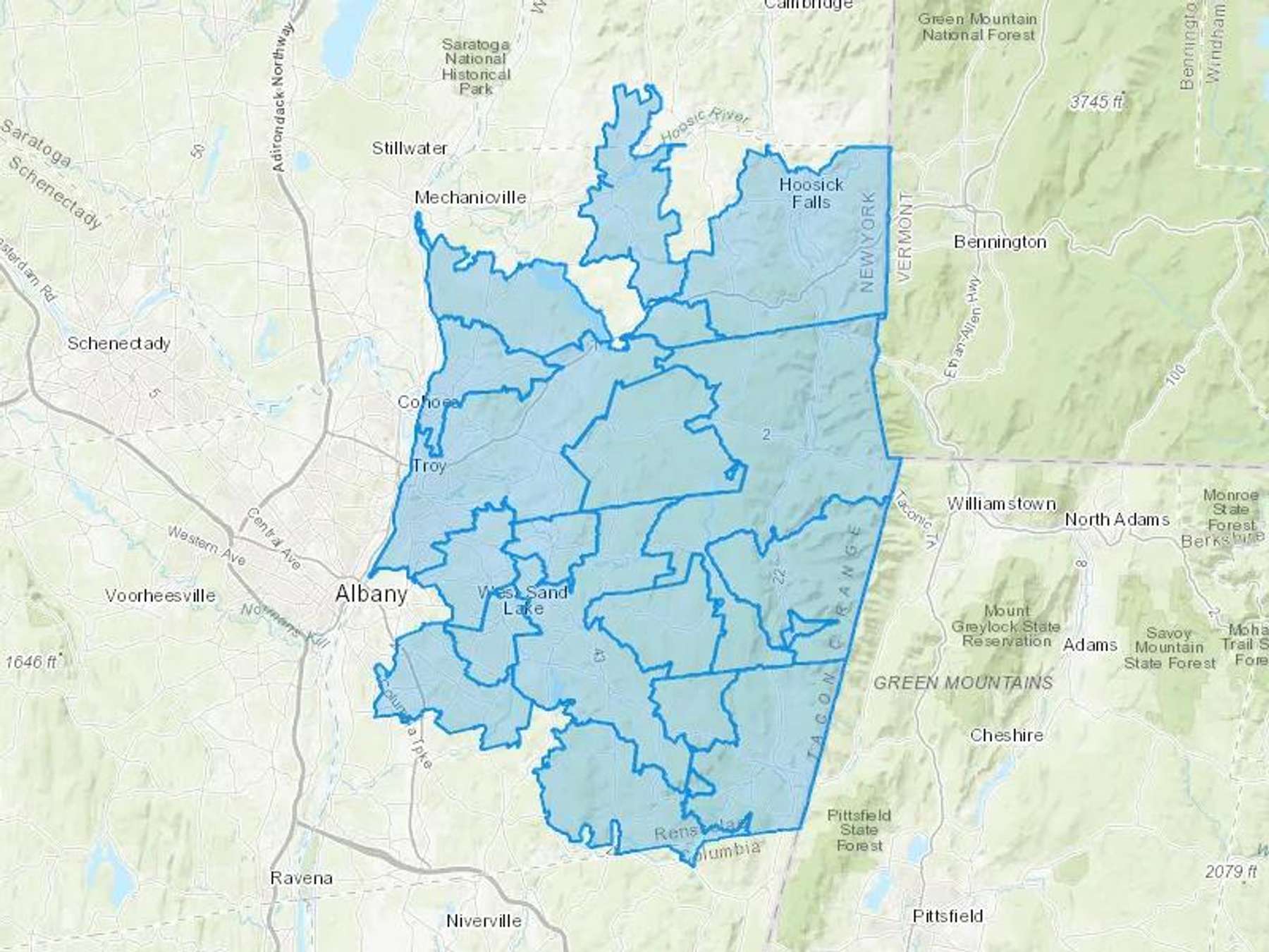 Fowler Fuels LLC Cash Heating Oil Delivery Map Map With The Fowler Fuels LLC Heating Oil Delivery Area Shaded In Blue