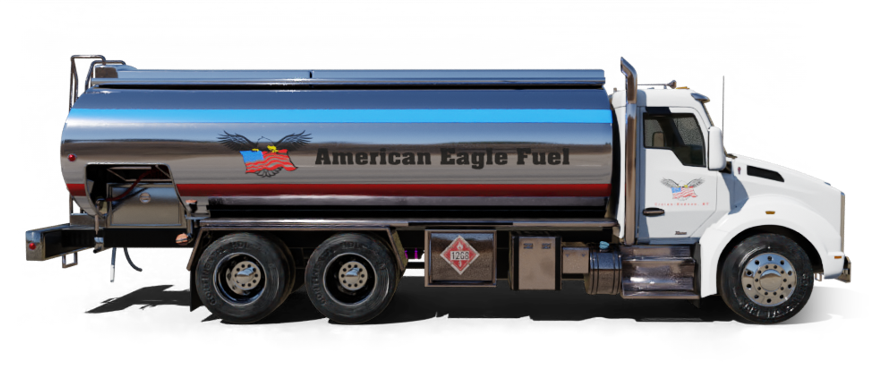 Big Al's Oil Heating Oil Truck Big Al's Oil residential home heating oil truck downtown in Rockville Centre, Long Island, New York delivering fuel oil.