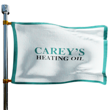 Carey's Discount Oil Heating Oil Prices Flag Photo of Carey's Discount Oil flag denoting best heating oil prices the company offers
