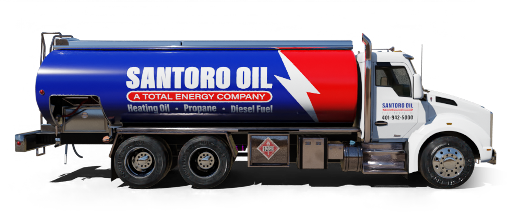 Pioneer Valley Heating Oil and Propane Truck parked at riverside Pioneer Valley Heating Oil and Propane Truck parked at riverside