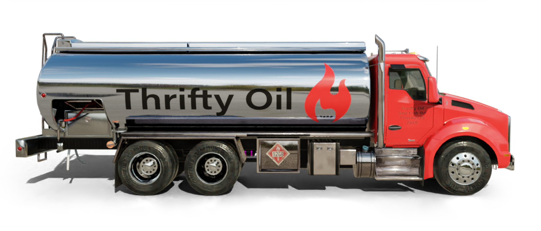 Pioneer Valley Heating Oil and Propane Truck parked at riverside Pioneer Valley Heating Oil and Propane Truck parked at riverside