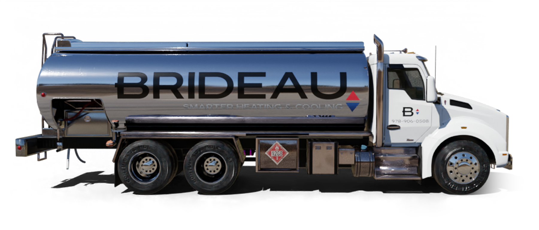 Lee Oil Heating Oil Truck Lee Oil residential home heating oil truck on a service road in Lindenhurst, Long Island, New York delivering fuel oil.