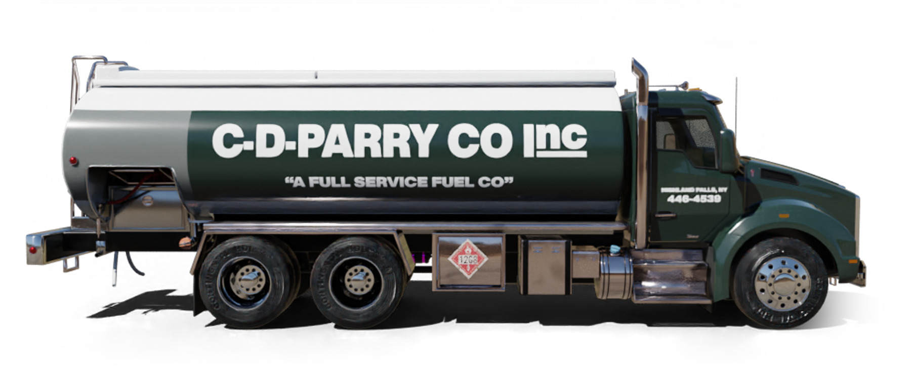 East Coast Fuel Heating Oil Truck East Coast Fuel residential home heating oil truck at the golf club with a golfer walking across the street using a robot golf bag in Bethpage, Long Island, New York delivering fuel oil.