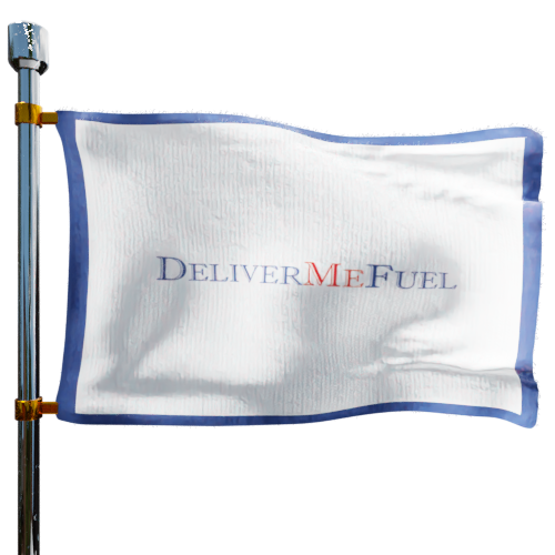 Deliver Me Fuel cash heating oil price logo