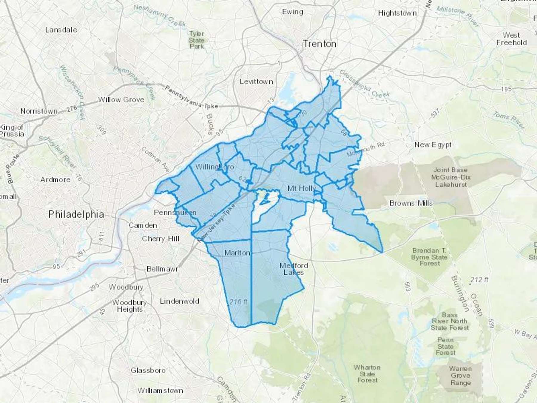 7 Oil Company Inc Cash Heating Oil Delivery Map Map With The 7 Oil Company Inc Heating Oil Delivery Area Shaded In Blue