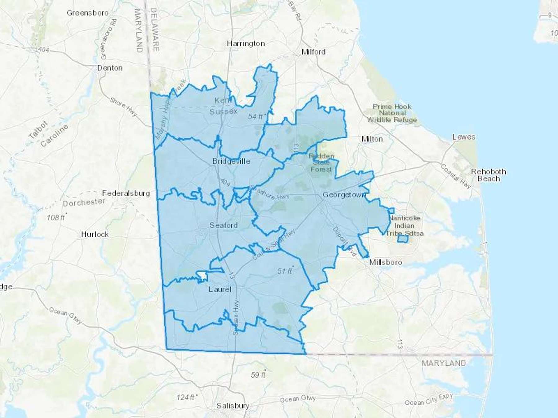 Peninsula Propane Cash Heating Oil Delivery Map Map With The Peninsula Propane Heating Oil Delivery Area Shaded In Blue