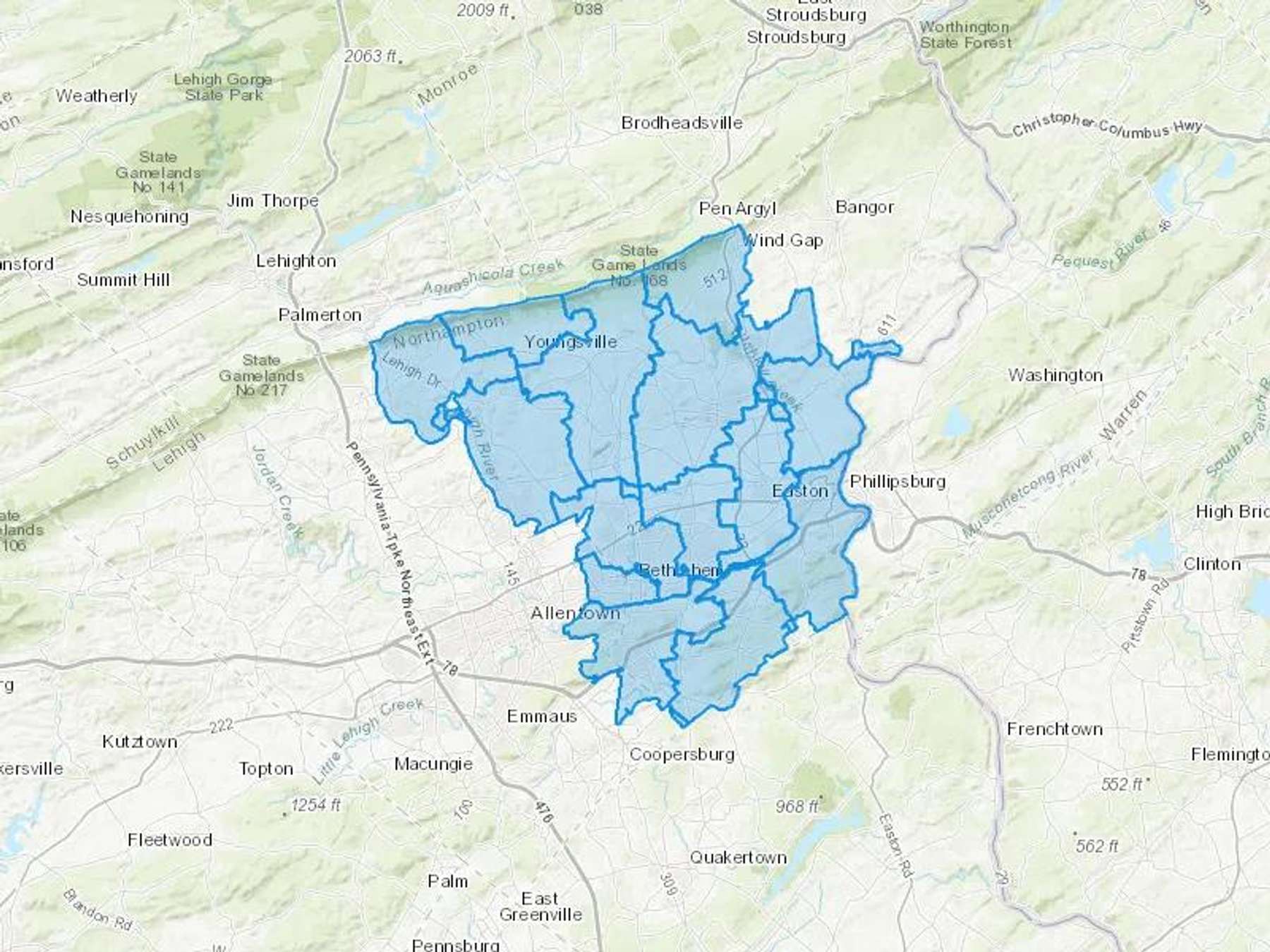 Szilagyi Fuel Cash Heating Oil Delivery Map Map With The Szilagyi Fuel Heating Oil Delivery Area Shaded In Blue