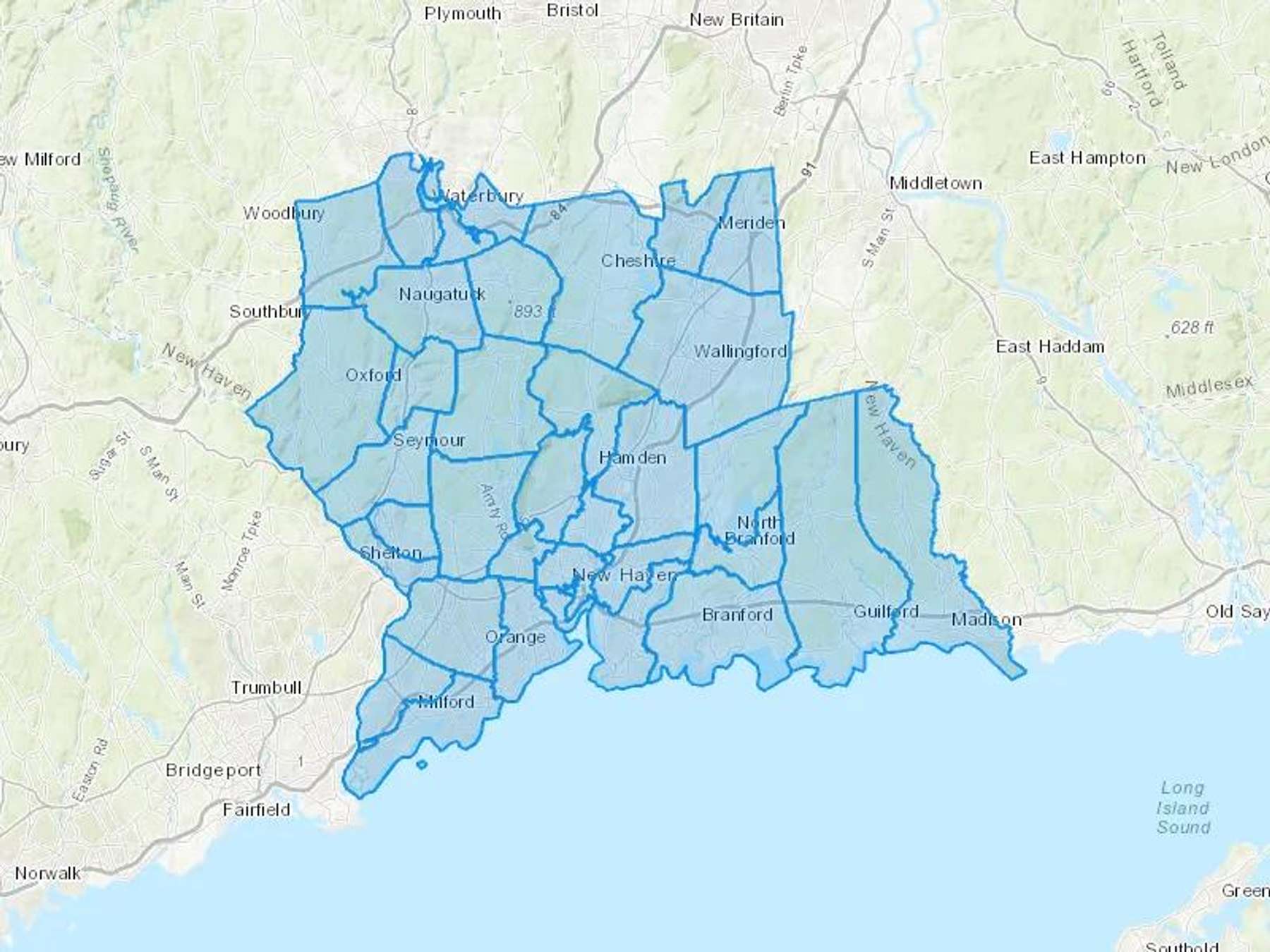 Krall Coal & Oil Co The Cash Heating Oil Delivery Map Map With The Krall Coal & Oil Co The Heating Oil Delivery Area Shaded In Blue
