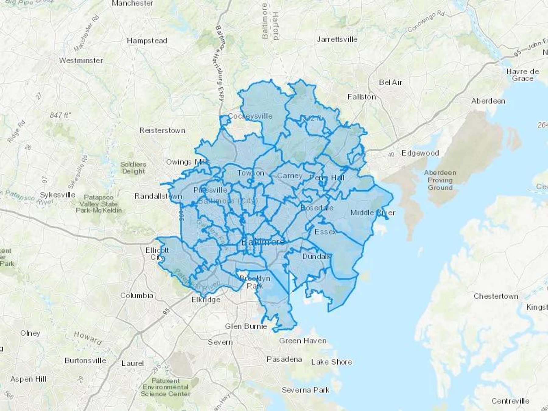 Four Points Cash Heating Oil Delivery Map Map With The Four Points Heating Oil Delivery Area Shaded In Blue